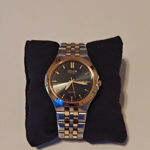 Citizen Eco Drive CorsovTwo-Tone Gold and Black Bracelet Watch